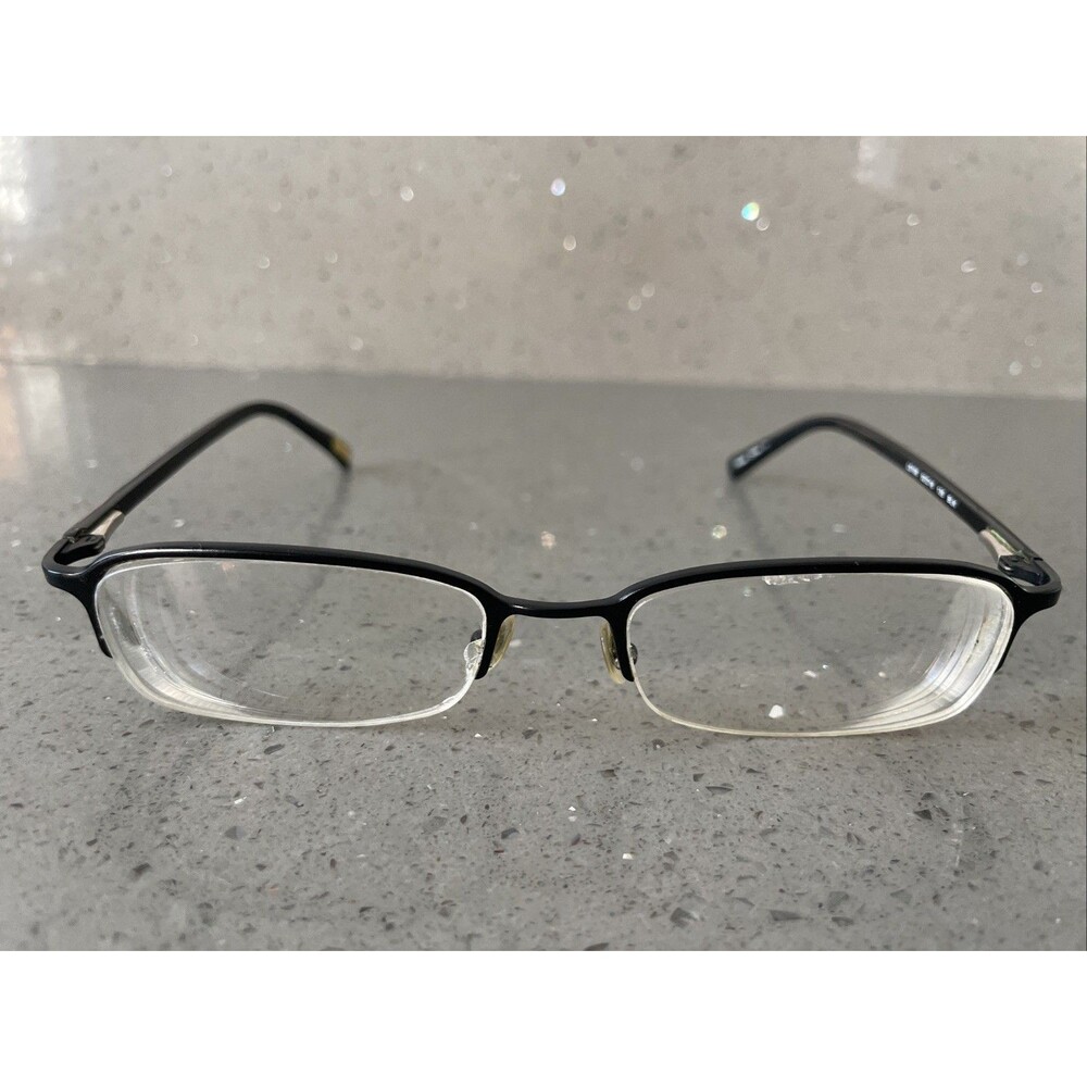Levi Strauss Eyeglasses Frames ONLY LS108 52 18 135 BLK Half Rim Flex Black